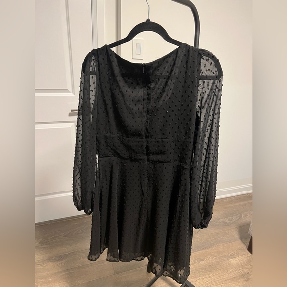 Ruched Bust Lantern Sleeve Swiss dot dress Size M - Picture 5 of 5